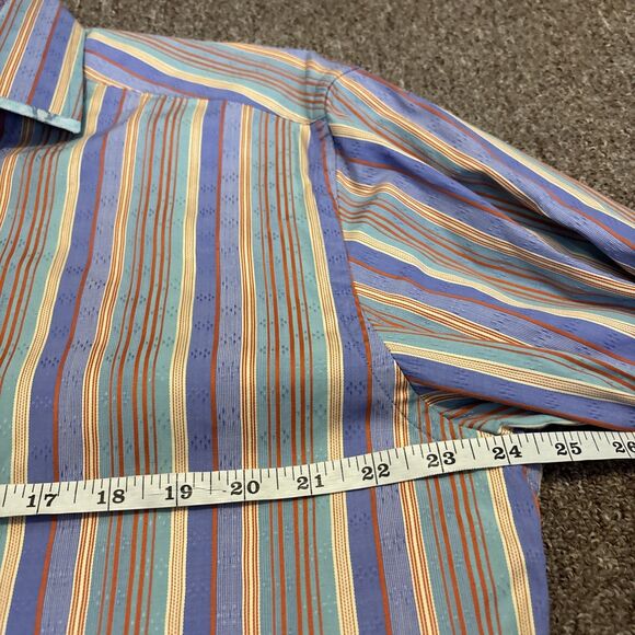 Robert Graham L/S Button Down Horse Flip Cuff Casual Dress Shirt - Men's XL - Ok - Picture 11 of 15